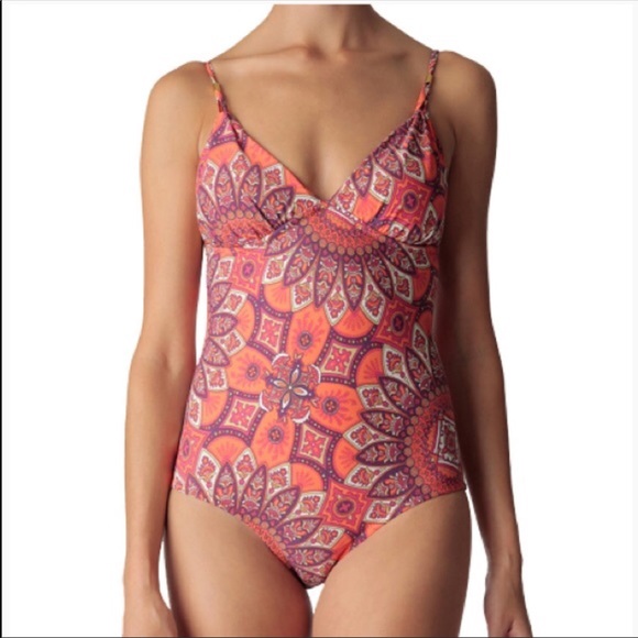 Helen Jon Other - Helen Jon Plumberry Paisley Swimsuit Sz M $144 EUC